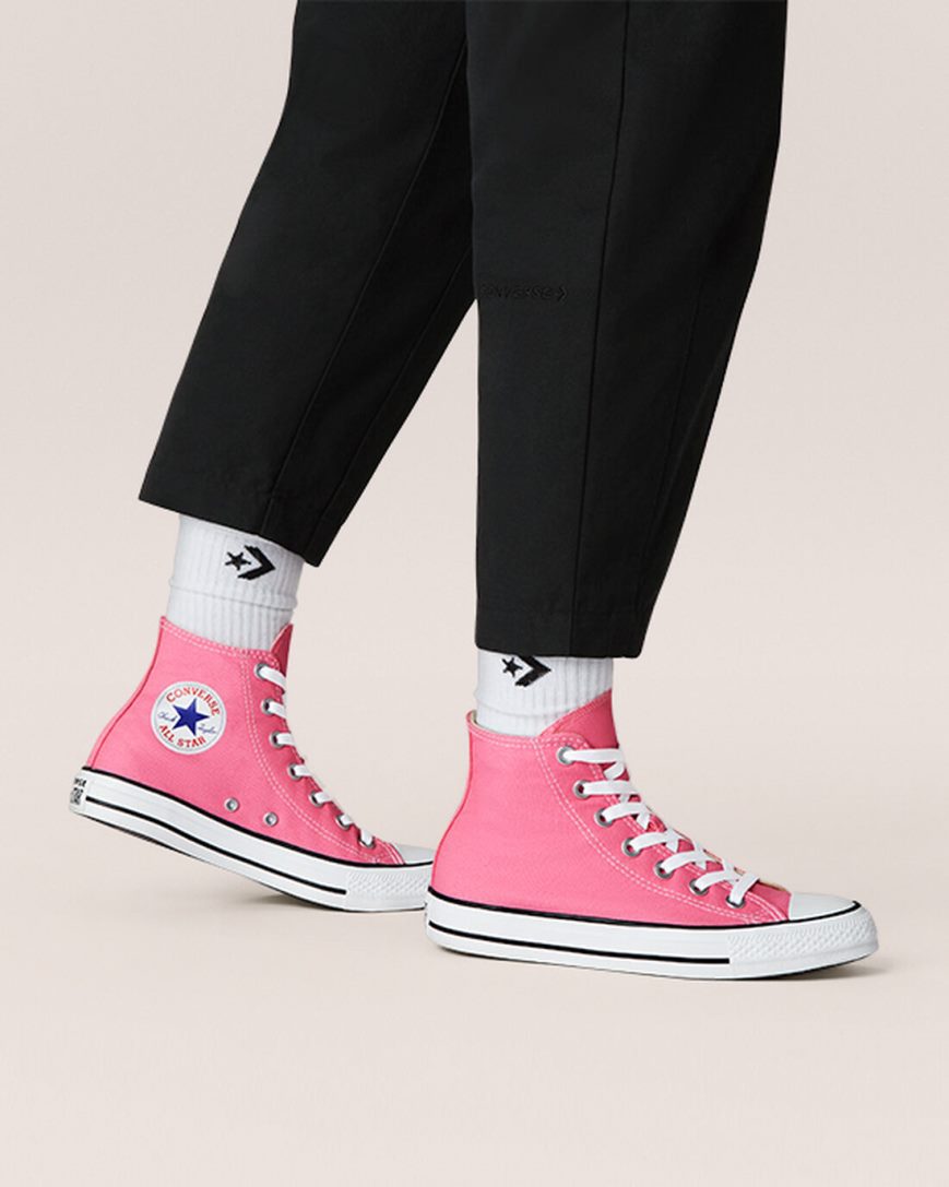 Zapatillas Altas Converse Chuck Taylor All Star Classic Hombre Rosas | PE 7L0548